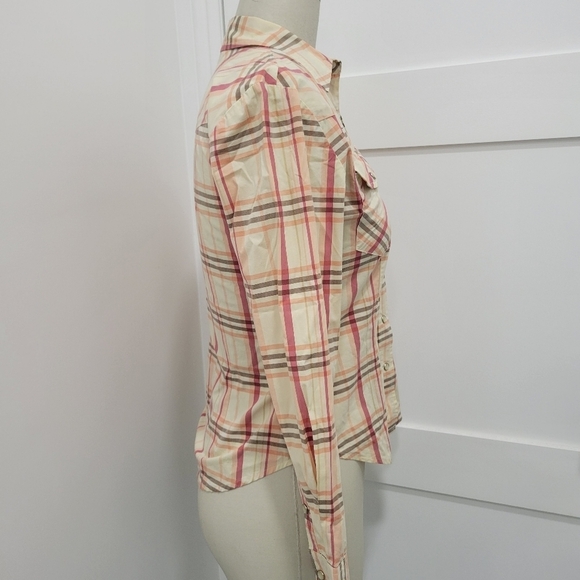 The Limited Stretch Western Plaid Long Sleeves Shirt Size XS - Picture 3 of 13